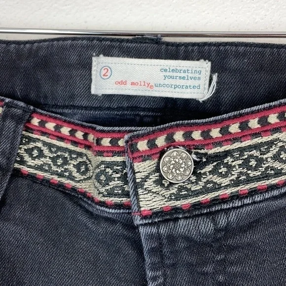 ANTHROPOLOGIE Odd Molly Embroidered Skinny Jeans - Picture 6 of 14